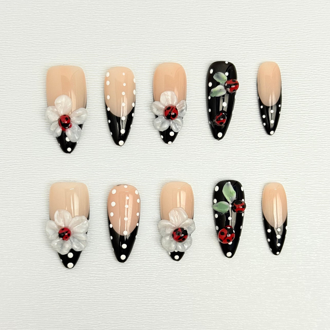 Noir Fleur Nails