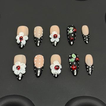 Noir Fleur Nails