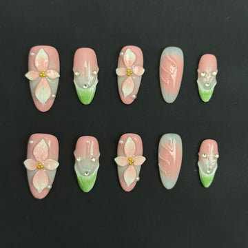 Spring Petal Veil Nails