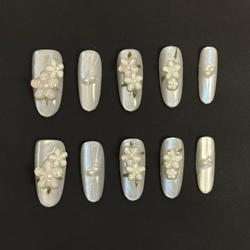 Pearl Petal Tranquility Nails