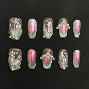 Luminous Pearl Mirage Nails