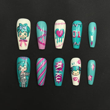 MIKU Press on Nail