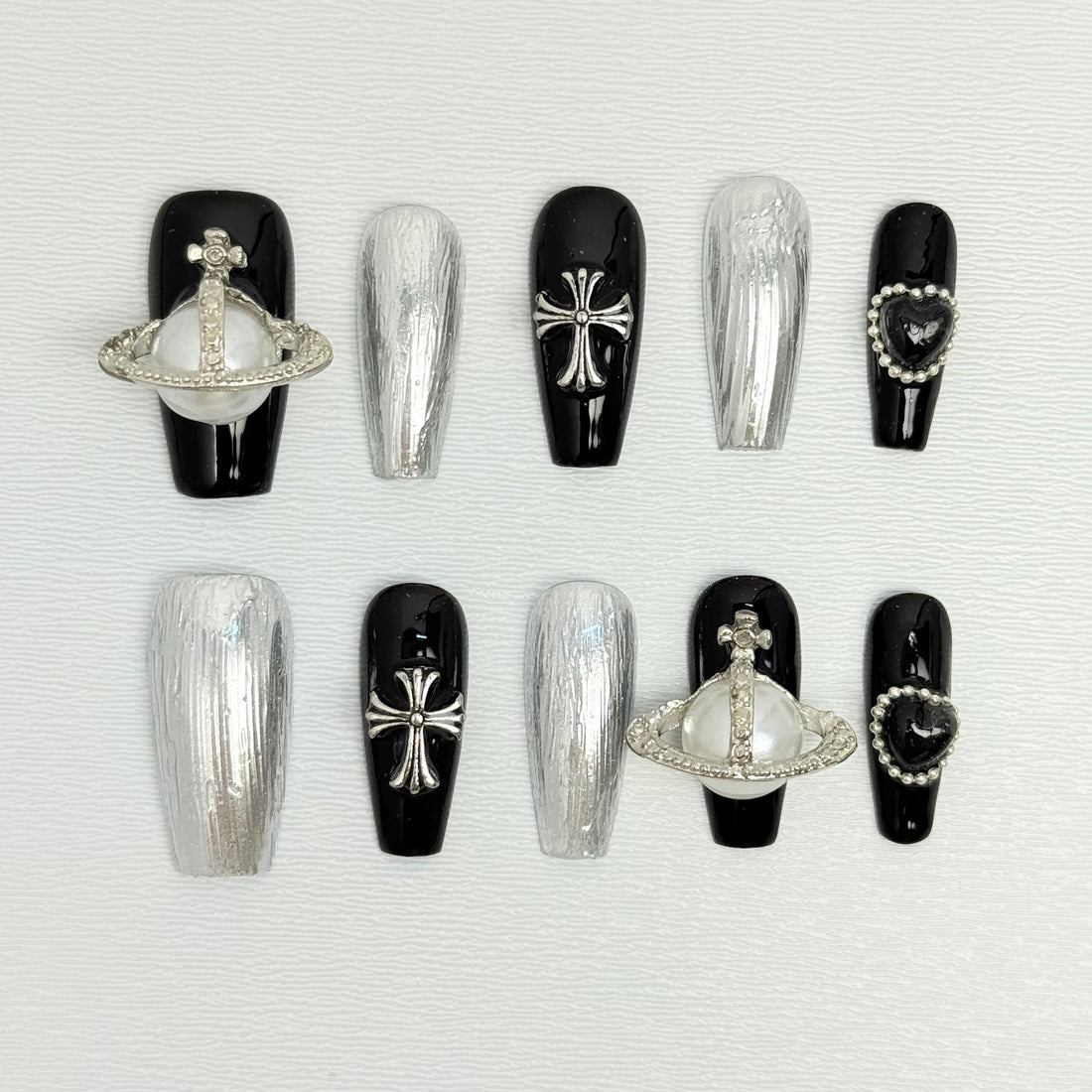 Celestial Metal Noir Nails