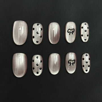 Blush Dot & Bow Delight