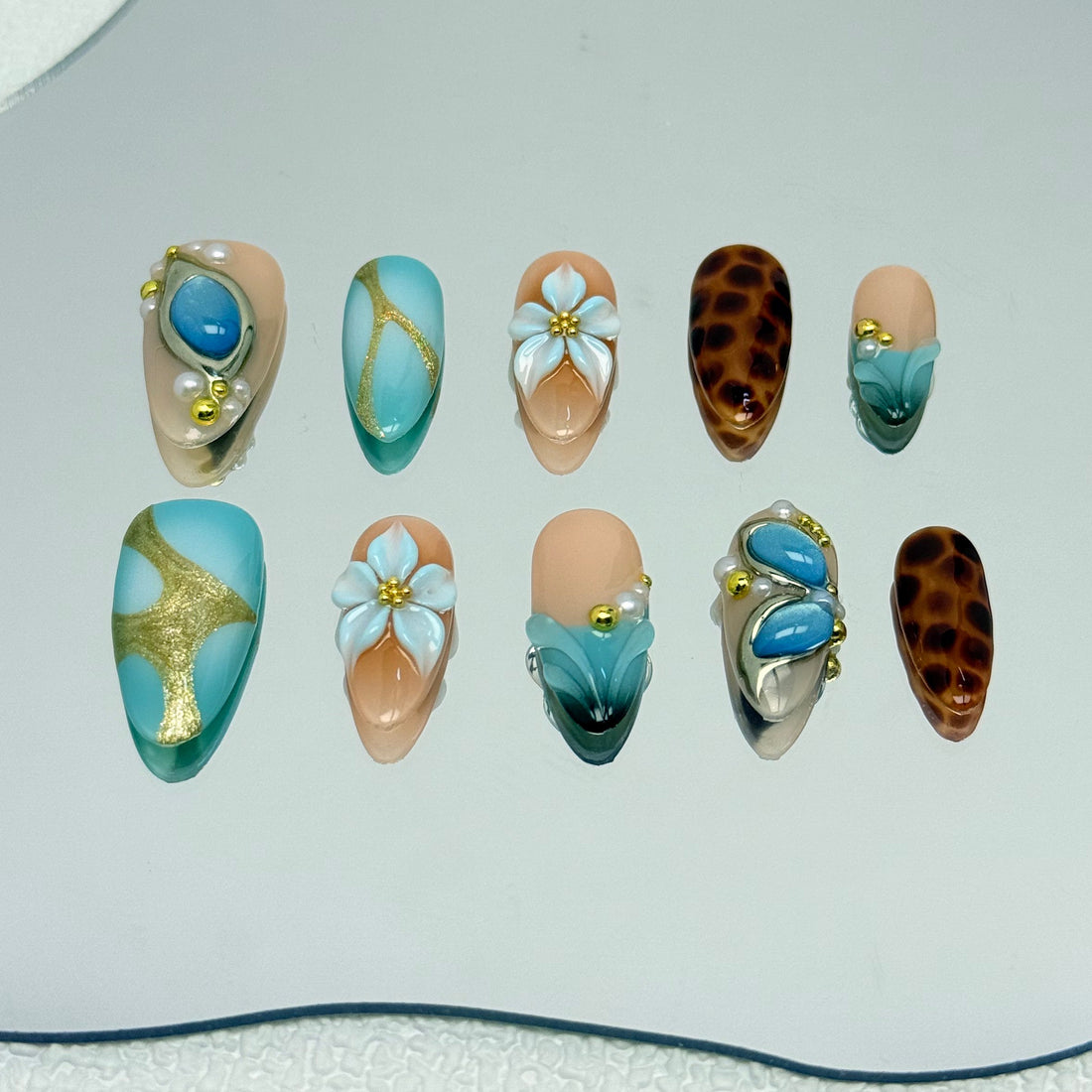 Gilded Oasis Nails