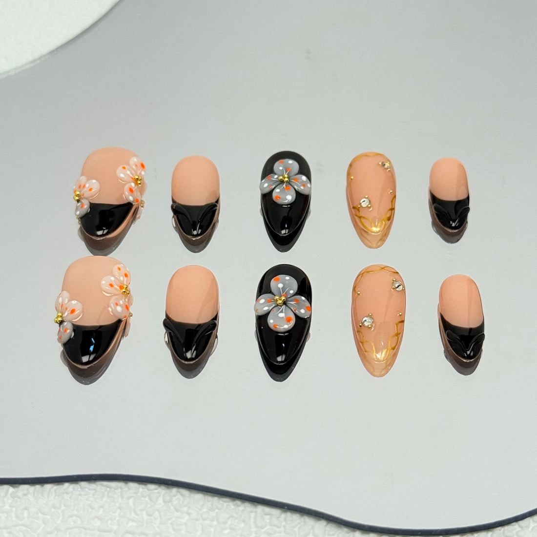 Noir Bloom Nails