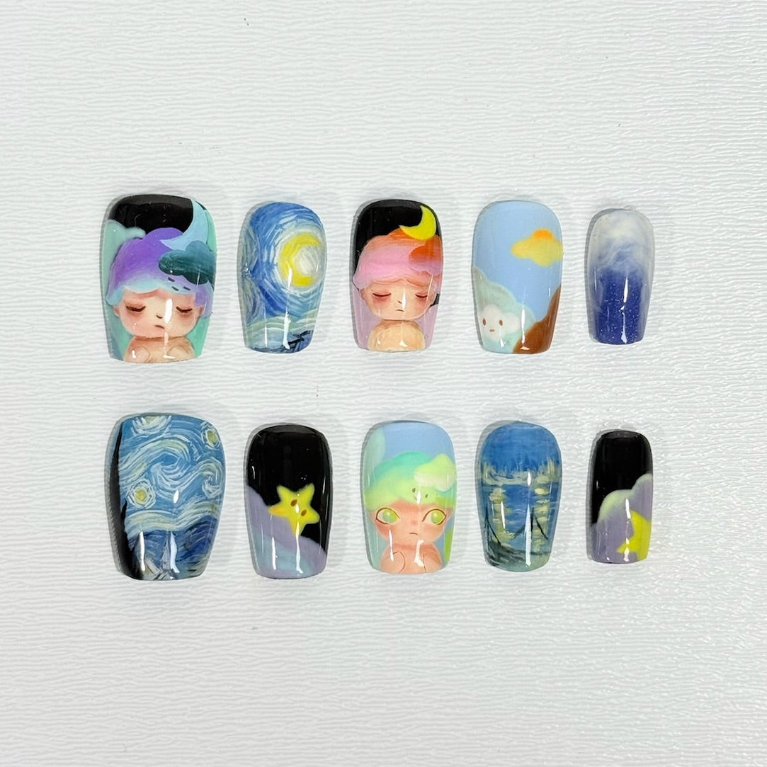 Dimoo Starry Night Nails