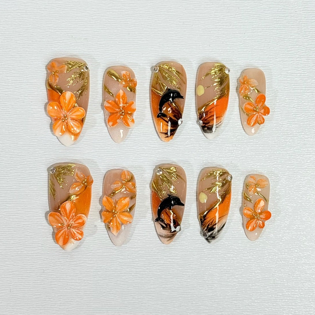 Oriental Blossom Nails