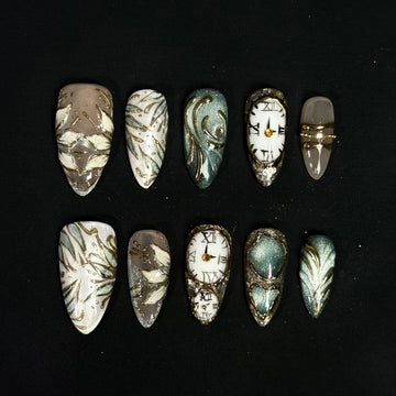 Gilded Hourglass Nails