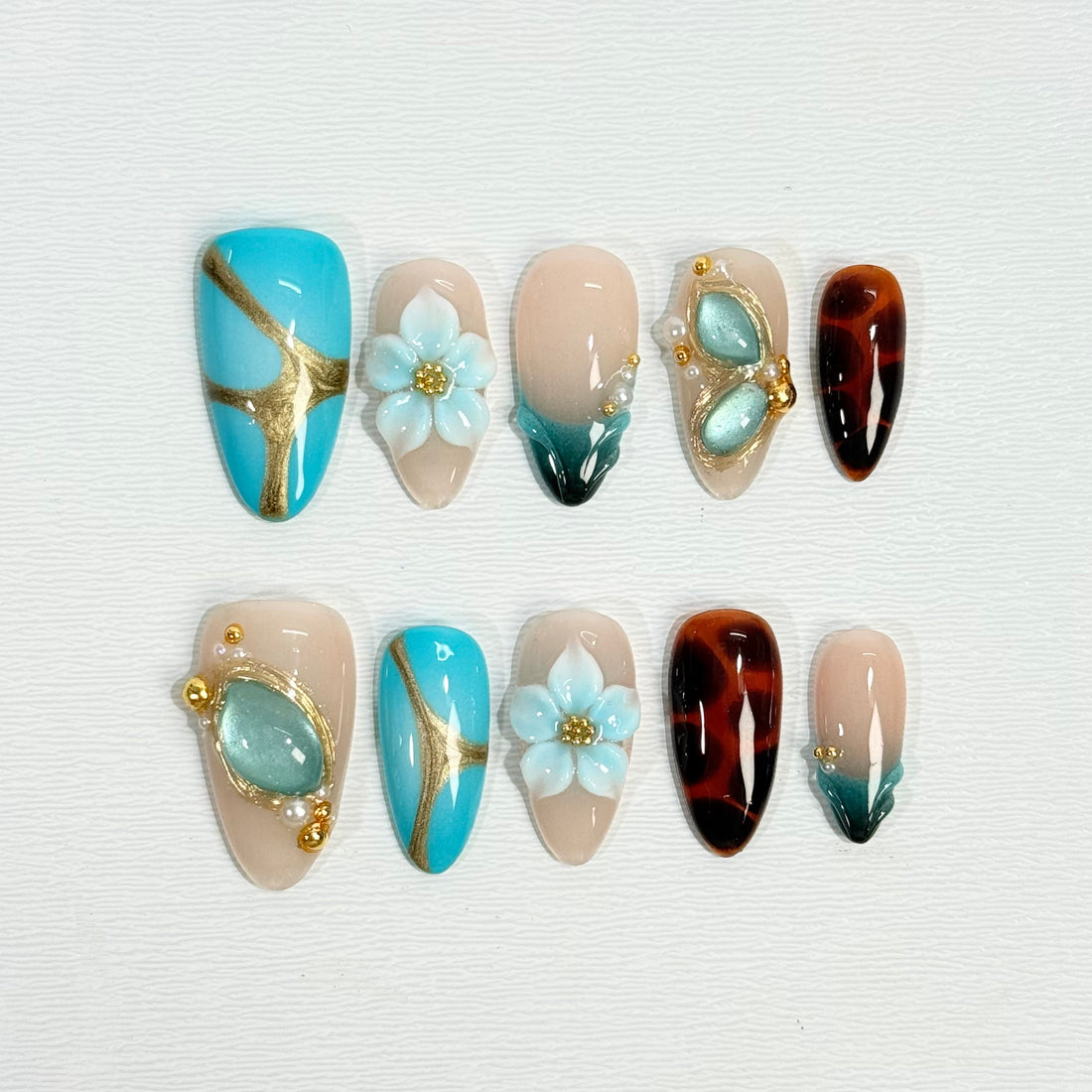 Gilded Oasis Nails