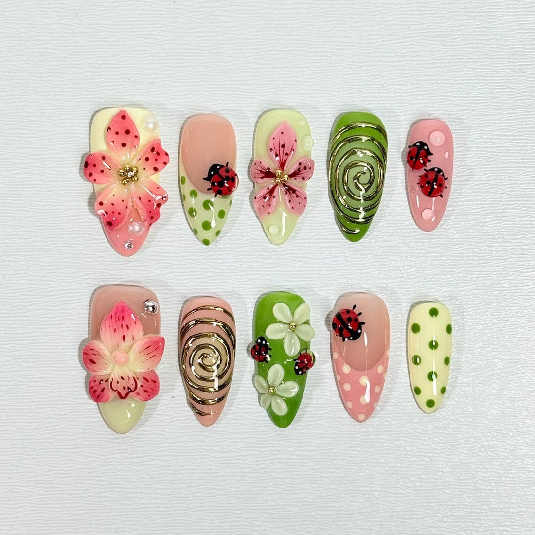 Garden Ladybug Nails
