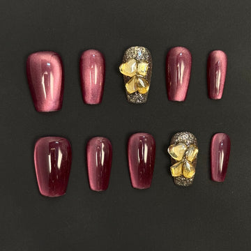 Garnet Glow Nails