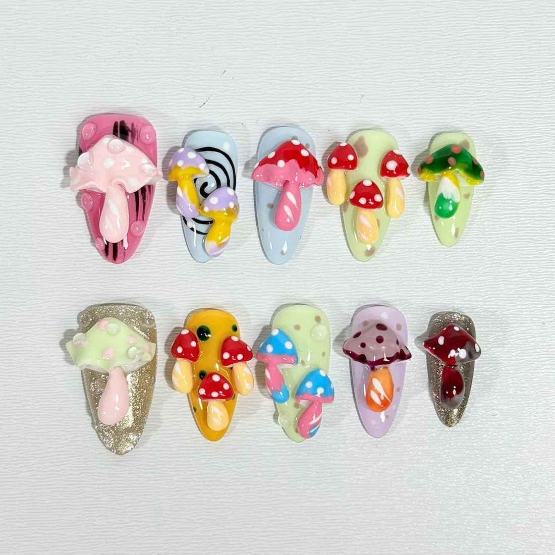 Fairy Tale Mushroom Nails