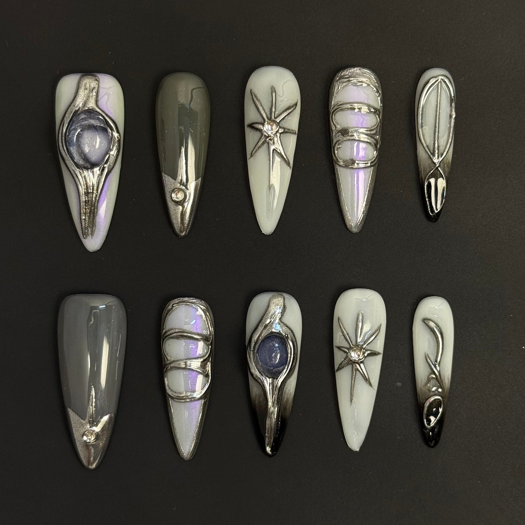 Nebula Chrome Artifice Nails