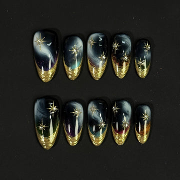 Nebula Noir Nails