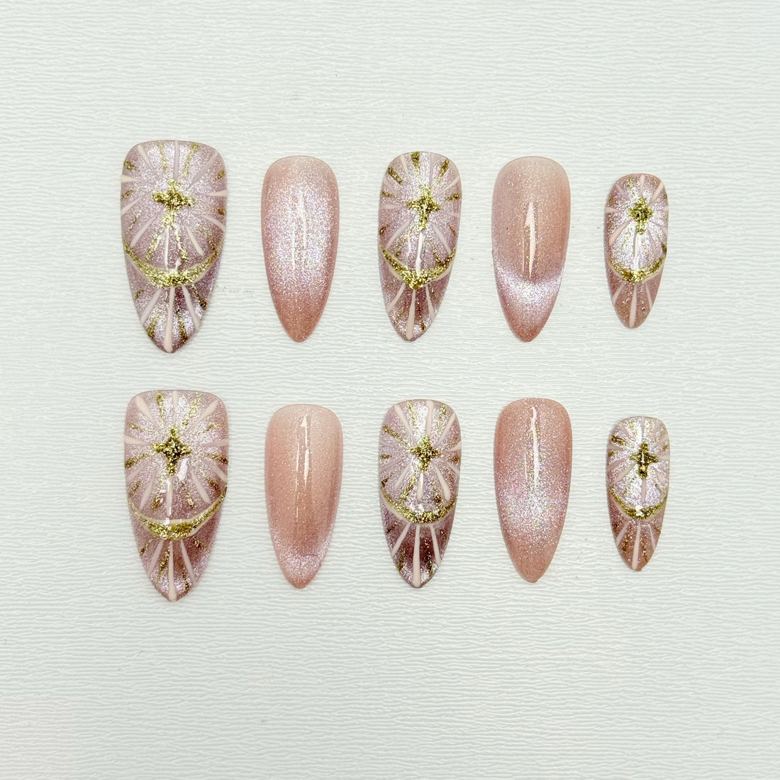 Champagne Geode Nails
