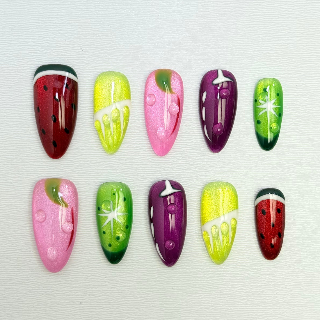 Electric Fruit Rush Nails