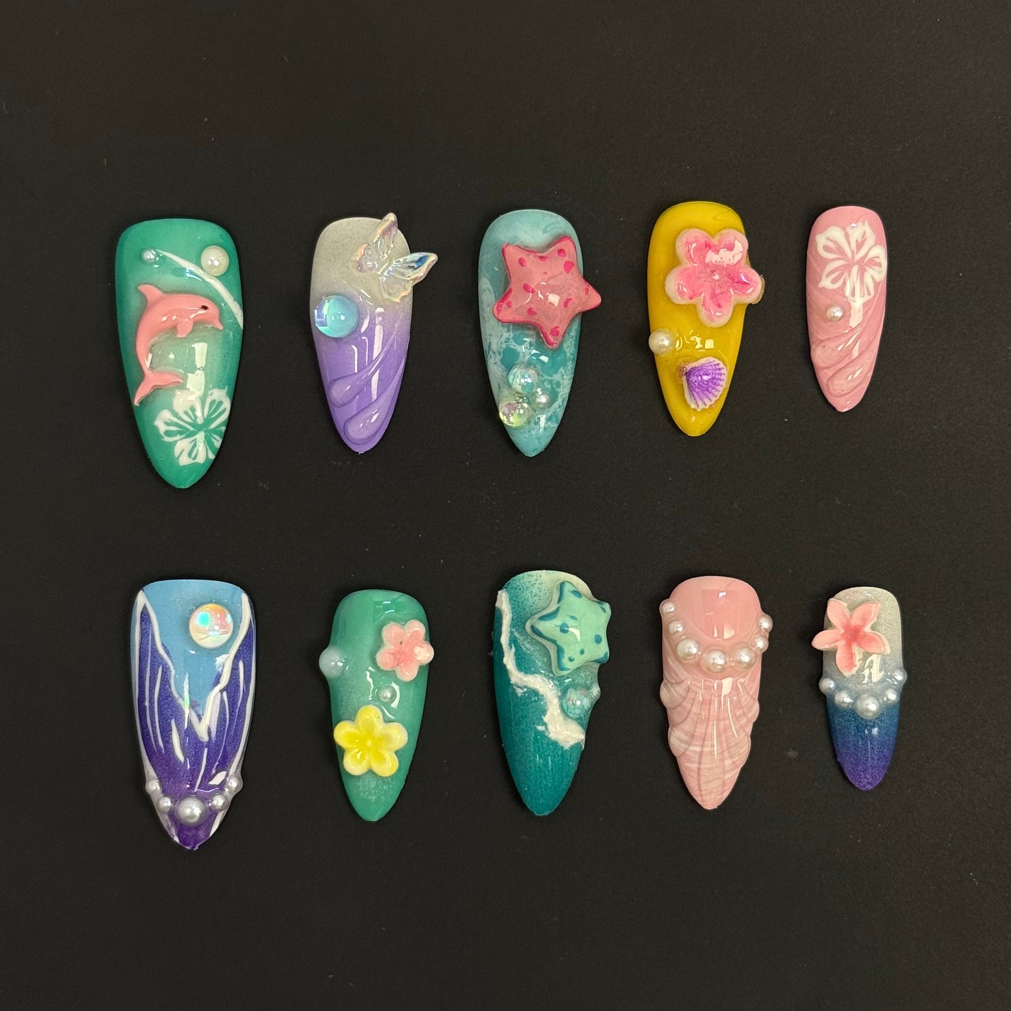 Mermaid's Kaleidoscope Nails