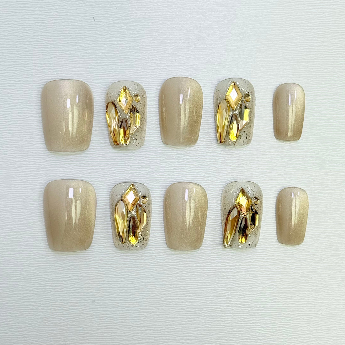 Champagne Glow Nails