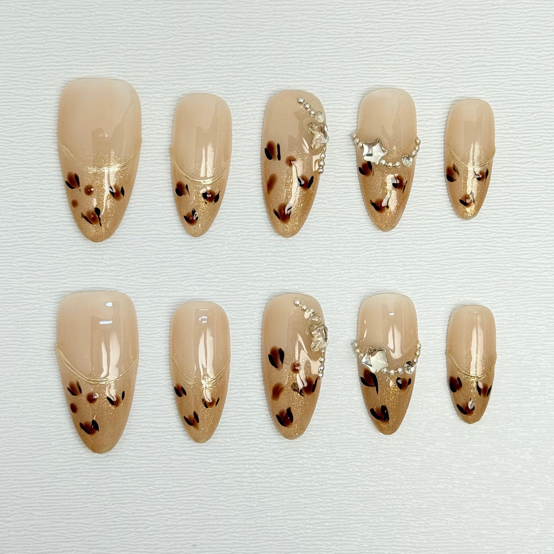 Gilded Veil French Nails