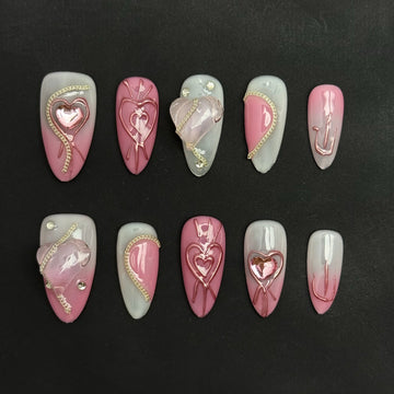 Velvet Heartfall Nails