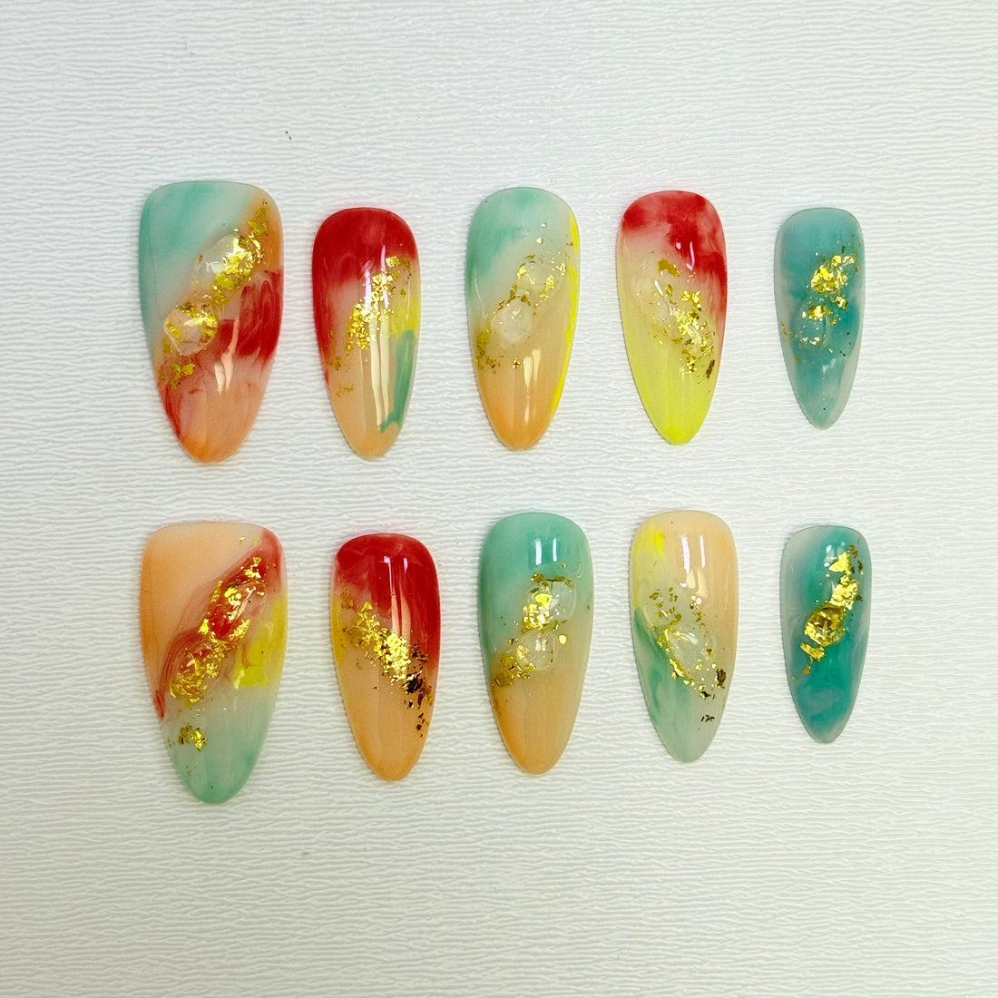 Marbled Gleam Nails