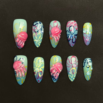 Fluid Bikini Glow Nails