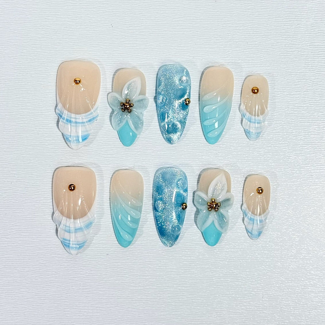 Sea Salt Shell Nails