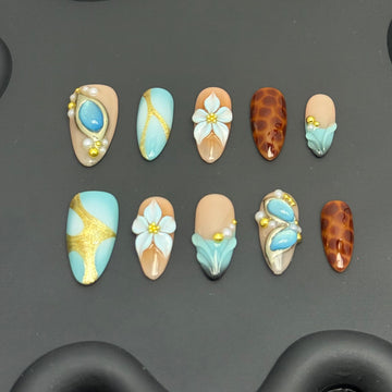 Gilded Oasis Nails