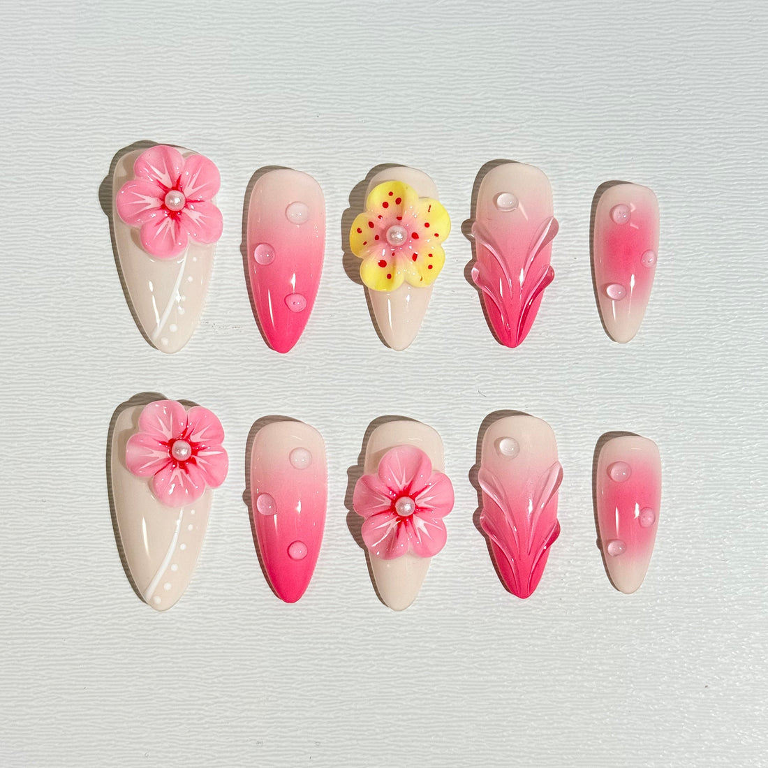 Sakura Crystal Nails