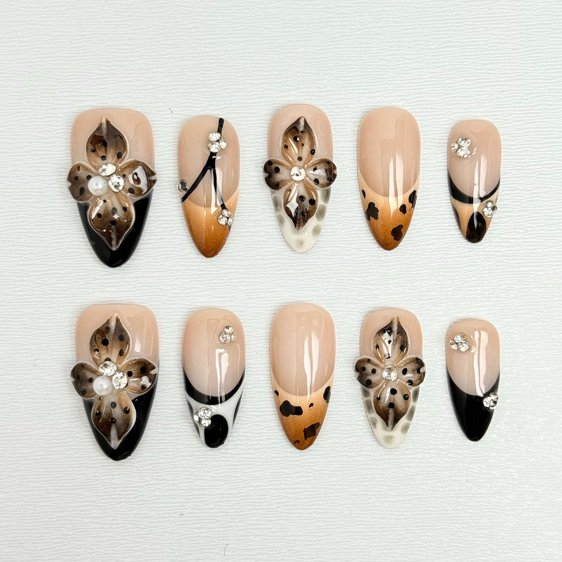 Leopard & Lace Nails