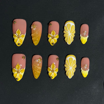 Citrus Bloom Nails