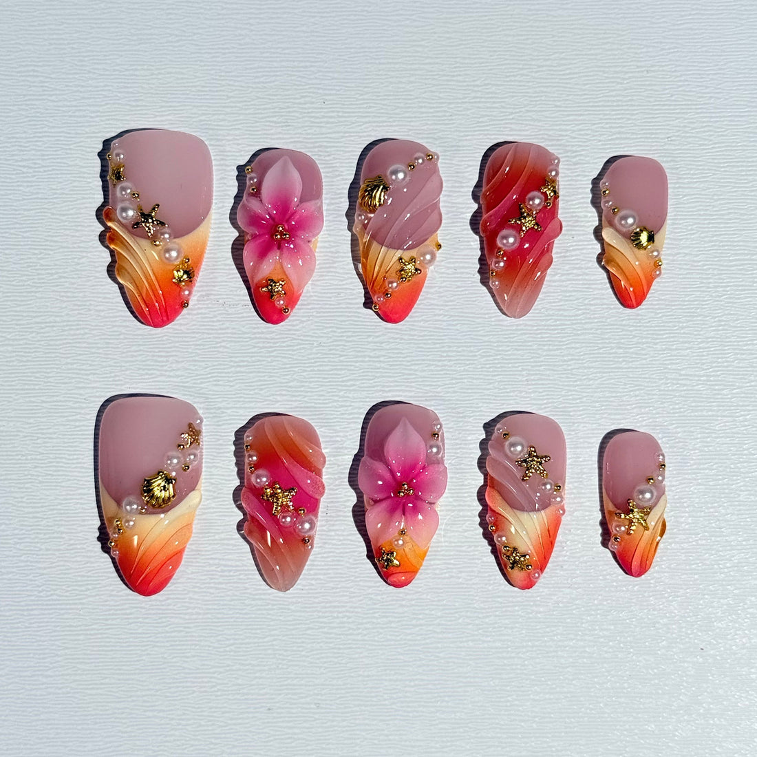 Sunset Glow Nails
