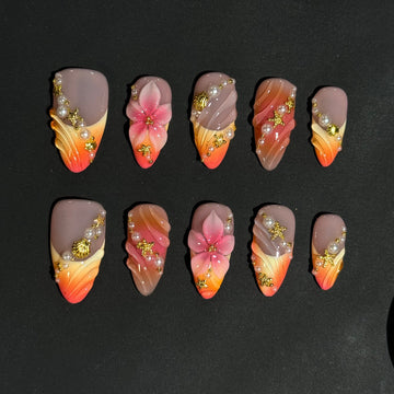 Sunset Glow Nails