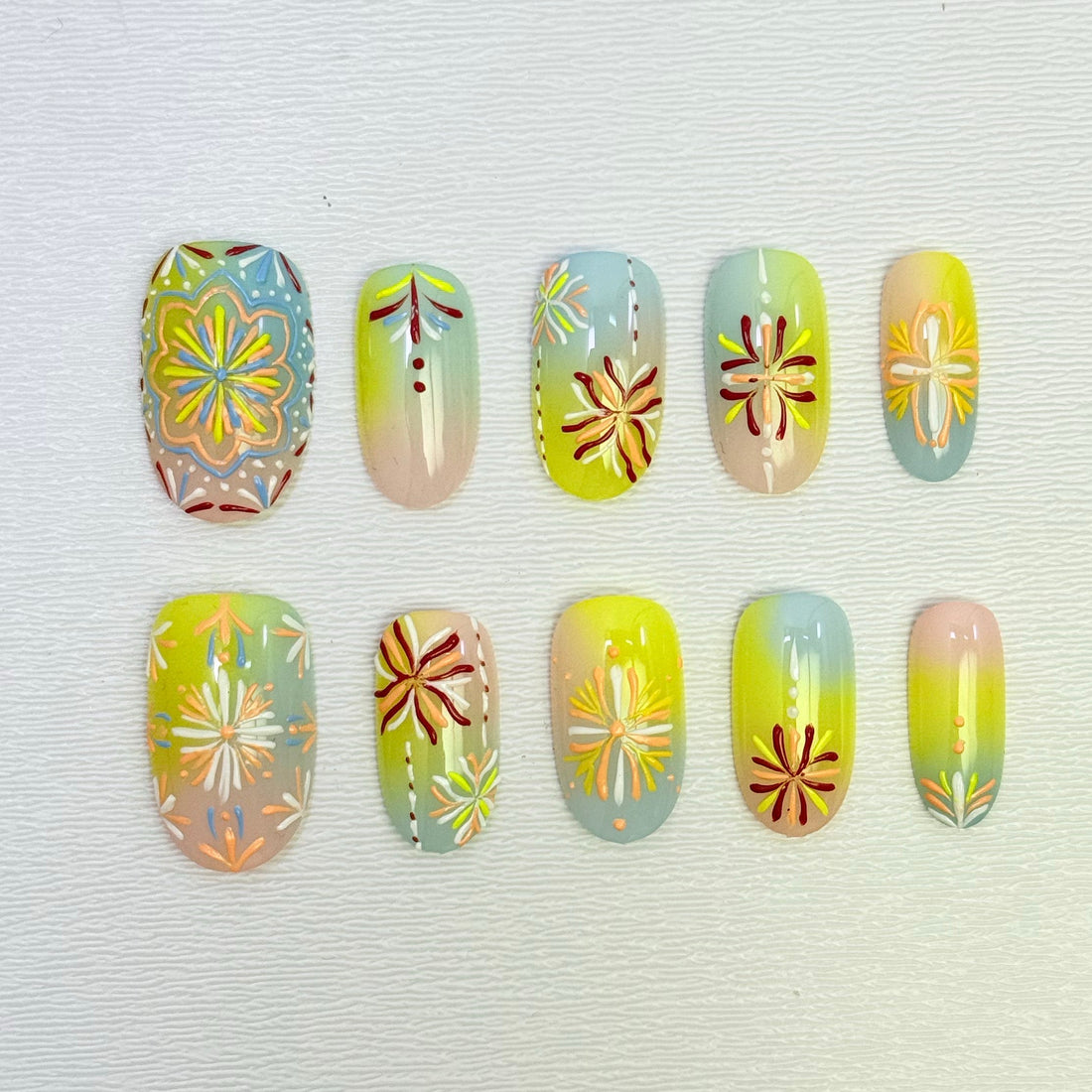Sunrise Spark Nails