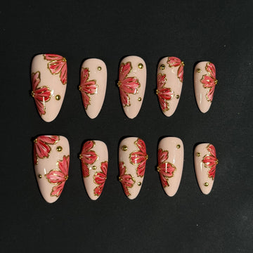 Champagne Glow Nails