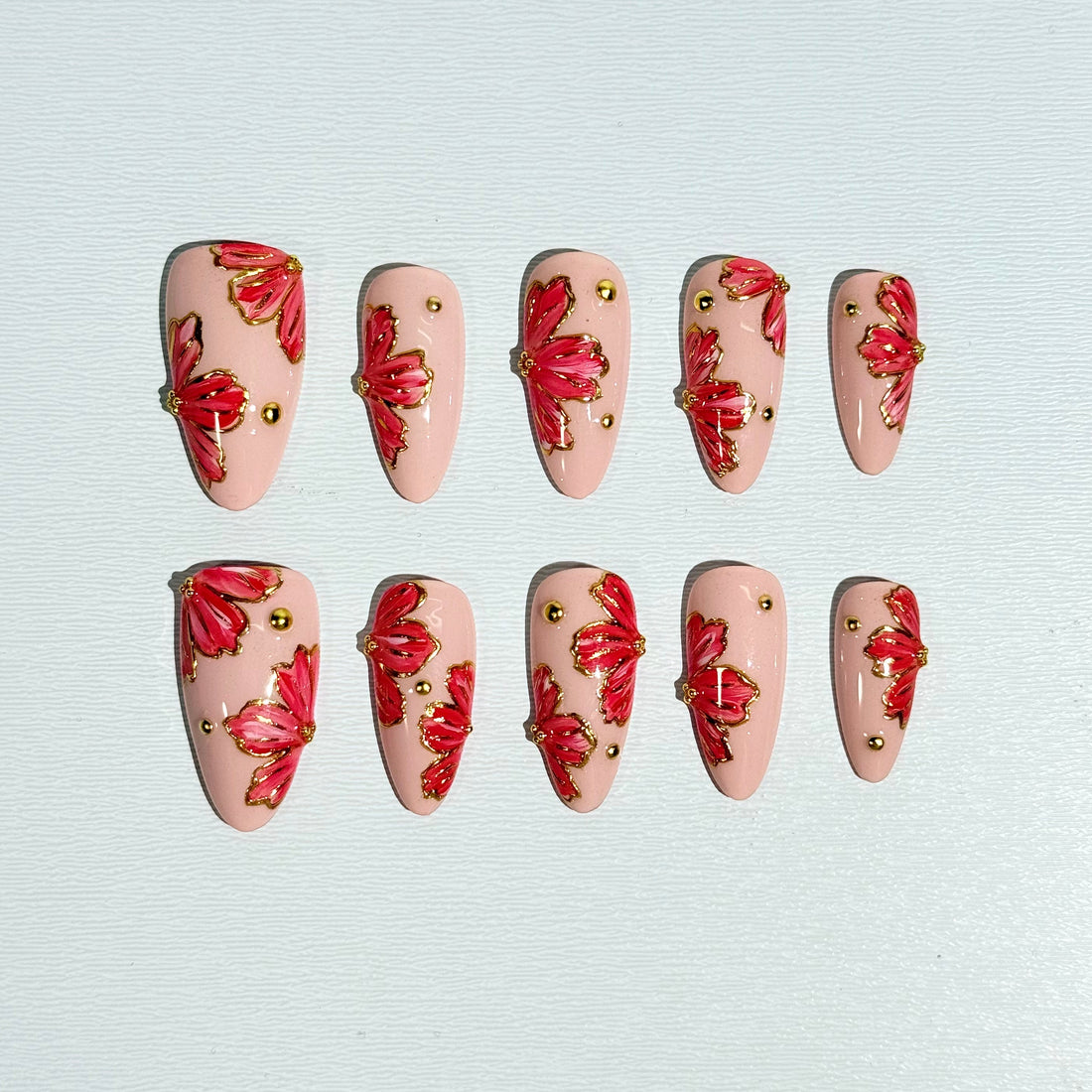 Champagne Glow Nails