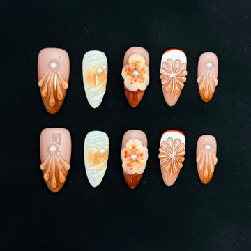 Toffee Swirl Nails