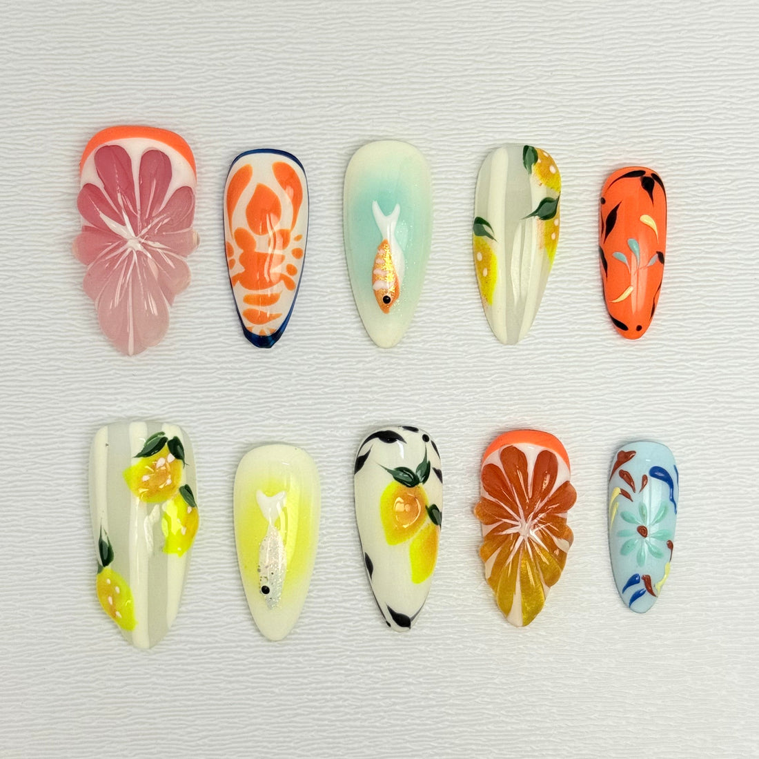 Citrus Splash Nails