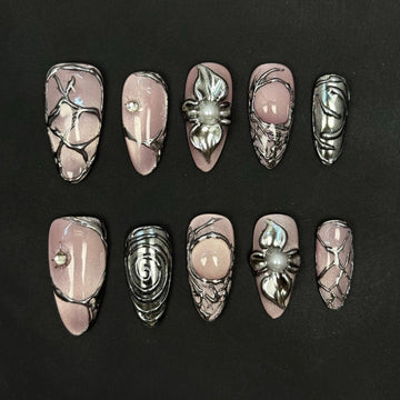 Velvet Iron Petals Nails