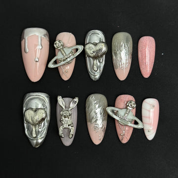 Peach Celestial Nails