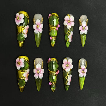 Royal Sakura Nails