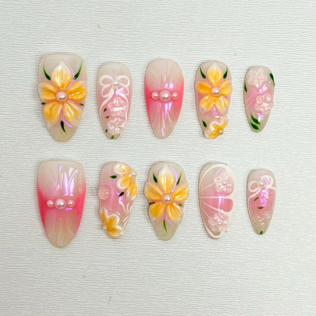Peach Opal Nails