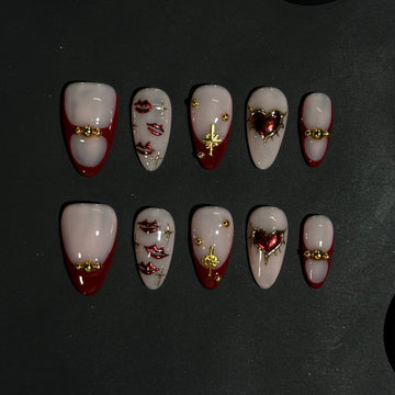 Gothic Valentine Nails