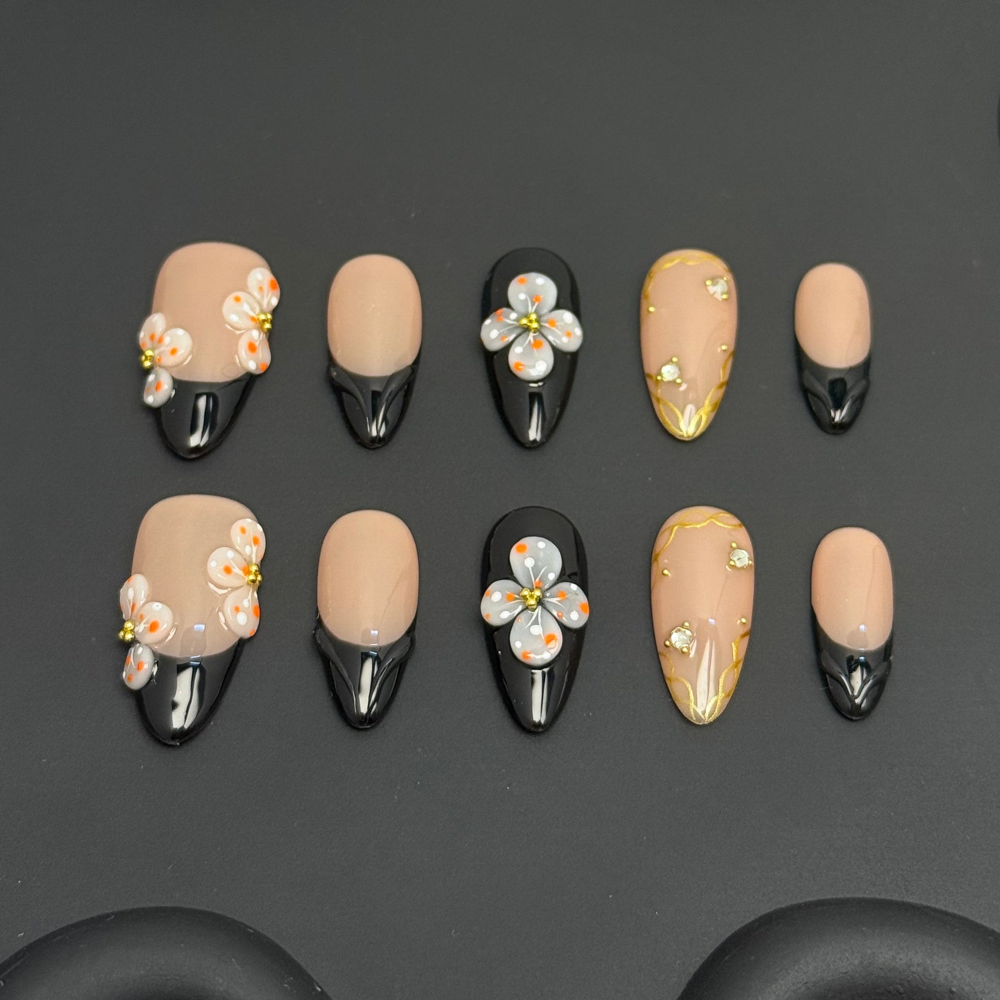 Noir Bloom Nails