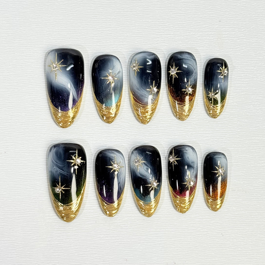 Nebula Noir Nails