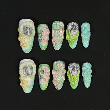 Cotton Candy Bloom Nails