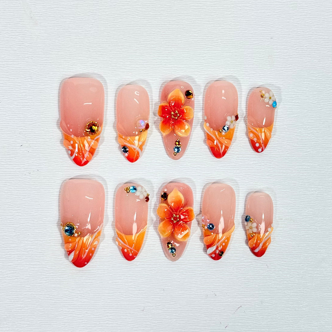 Amber Petal Nails