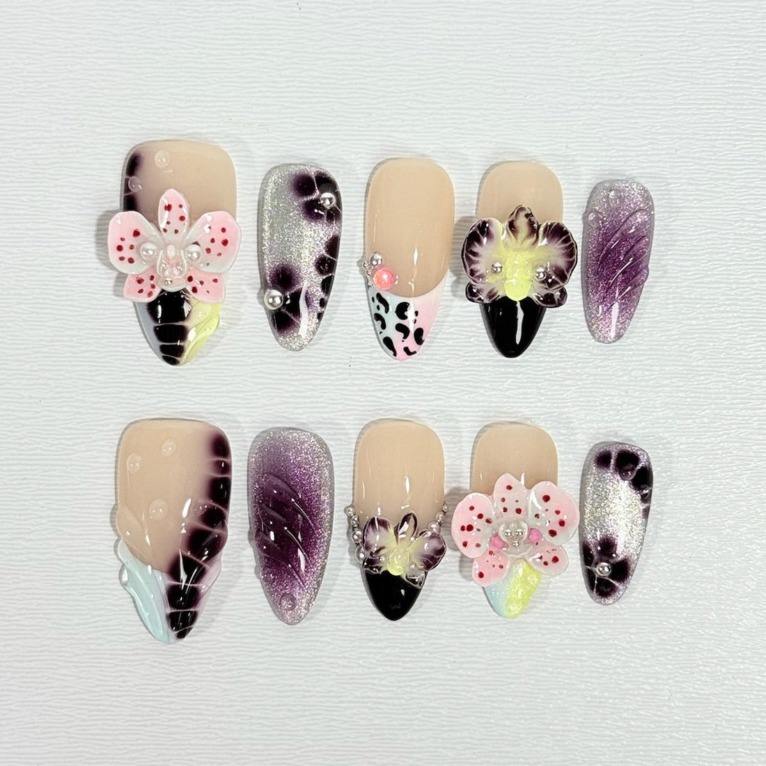 Orchid Leopard Nails