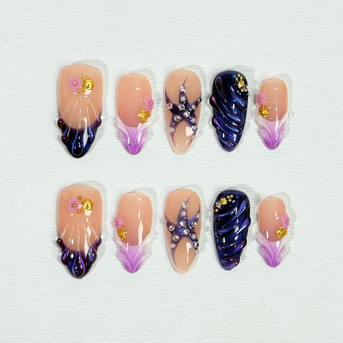 Aurora Mermaid Nails